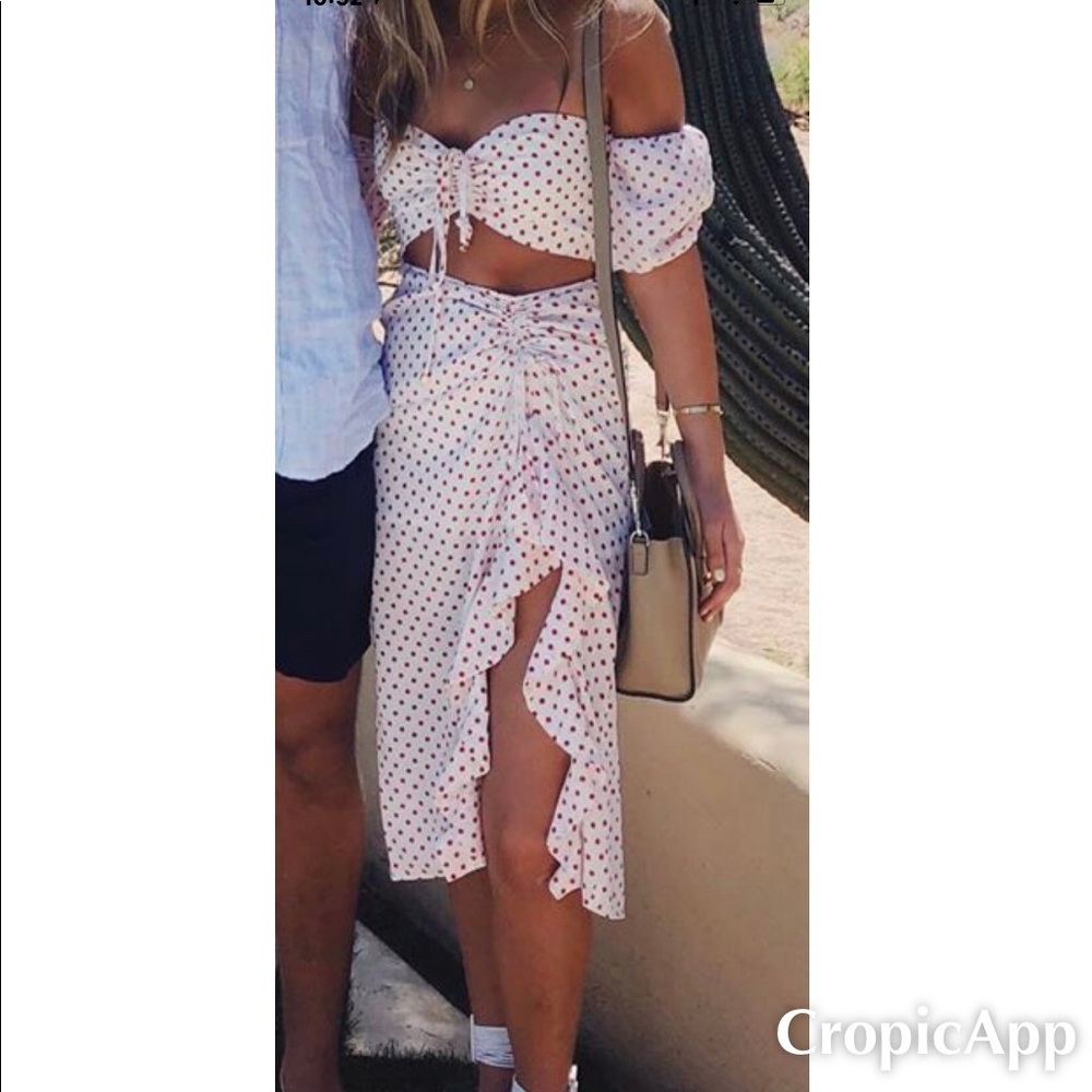 Polkadot cropped set